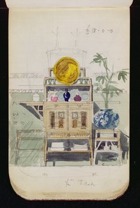 Ontwerp voor een Dressoir, ca. 1860s-70s door Edward William Godwin